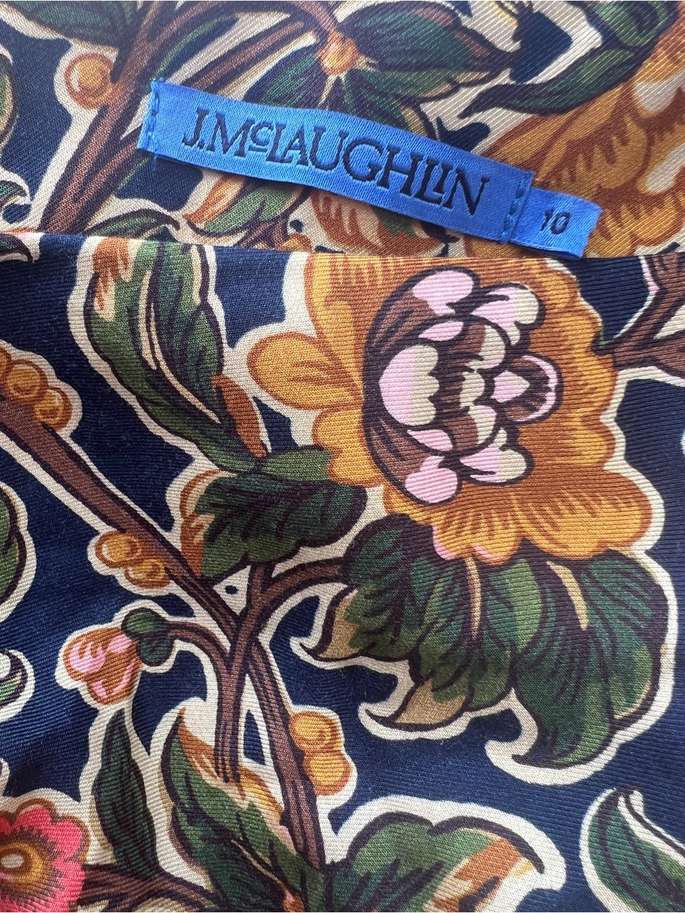 J.McLaughlin Adelyn Silk Blend Floral Midi Skirt size 10 - Picture 4 of 6